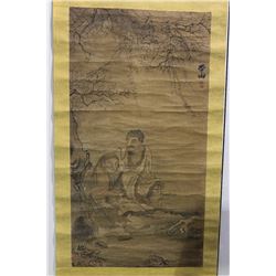 [CHINESE]A "PING SHAN"MARKED CHINESE PAINTING OF FIGURES L:49.5" W:26.3"