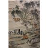 Image 3 : [CHINESE]A "LIU YU SHENG'MAKRED CHINESE PAINTING OF EIGHT HORSES (MINOR DAMAGE) L:65" W:34.5"