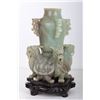 Image 6 : [CHINESE]A JADE CARVED VASE  L:5" W:5" H:7"