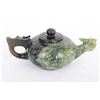 Image 3 : [CHINESE]A JADE CARVED TEA SET   (MEASURED WITH THE LARGEST ITEM)  L:7" W:4.75"