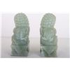 Image 2 : [CHINESE]A PAIR OF JADE CARVED CHINESE LIONS L:3.5" W:2.5" H:6.5"