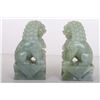 Image 3 : [CHINESE]A PAIR OF JADE CARVED CHINESE LIONS L:3.5" W:2.5" H:6.5"