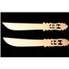 Image 1 : [CHINESE]A PAIR OF IVORY ENVELOP OPENNER (27g)  L:7.5" W:1"   DISCLAIMER: This item is restricted fr