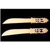 Image 2 : [CHINESE]A PAIR OF IVORY ENVELOP OPENNER (27g)  L:7.5" W:1"   DISCLAIMER: This item is restricted fr
