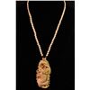 Image 1 : [CHINESE]AN IVORY BEADS AND PENDANT CARVED WITH DRAGON (26g)  L:1.45" H:3" DISCLAIMER: This item is 