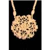 Image 2 : [CHINESE]AN IVORY CARVED PENDANT WITH BEADS  (25g) W:2.25" DISCLAIMER: This item is restricted from 