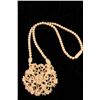 Image 4 : [CHINESE]AN IVORY CARVED PENDANT WITH BEADS  (25g) W:2.25" DISCLAIMER: This item is restricted from 