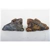 Image 1 : [CHINESE]A SET OF JADE CARVED RAM SHAPED ORNAMENT  L:2.75" W:0.75" H:1.25"