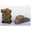 Image 1 : [CHINESE]A SET OF JADE CARVED SHOE SHAPOED ORNAMENT (2 ITEMS)  L:3" W:1" H:0.5"
