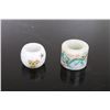 Image 2 : [CHINESE]A SET OF LATE 19TH CENTURY PEKING GLASS THUMB RINGS PAINTED WITH DRAGONS (2 ITEMS)(MEASURED