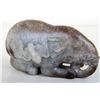 Image 2 : [CHINESE]A  JADE CARVED ORNAMENT WITH ELEPHANT AND BAT  L:5.5" W:1.5" H:2.5"