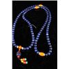 Image 1 : [CHINESE]A LAPIS NECKLACE WITH AMBER AND CORAL L:35"