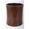 Image 1 : [CHINESE]A ROSEWOOD CARVED BRUSH POT W:5.8" H:6.5"