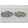 Image 1 : [CHINESE]A PAIR OF CLOISONN ENAMEL PLATE PAINTED WITH FLOWERS AND BIRDS W:6" H:0.5"