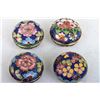 Image 1 : [CHINESE]A SET OF CLOISONN ENAMEL BOX PAINTED WITH FLOWERS (4 ITEMS) (MEASURED WITH THE LARGEST ITEM