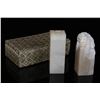 Image 1 : [CHINESE]A SET OF LATE 19TH CENTURY QUARTZ STONE SEALS CARVED WITH "PIXIU"AND CHINESE CHARACTER "RIJ