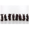 Image 1 : [CHINESE]A SET OF WOOD CARVED STATUES OF THE EIGHT IMMORTALS  L:2" W:1.5" H:5"