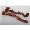 Image 1 : [CHINESE]A PAIR OF BOX WOOD CARVED RUYI (ONE HAS SOME MINOR DAMAGE) (MEASURED WITH THE LARGEST ITEM)