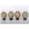 Image 1 : [CHINESE]A SET OF  CLOISONN ENAMEL JAR PAINTED WITH FLOWERS (4 ITEMS)(MEASURED WITH THE LAGREST ITEM