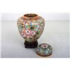 Image 2 : [CHINESE]A SET OF  CLOISONN ENAMEL JAR PAINTED WITH FLOWERS (4 ITEMS)(MEASURED WITH THE LAGREST ITEM