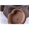 Image 3 : [CHINESE]A LATE 19TH CENTURY "DINGFANGZUO" MARKED YIXING GLAY WELL SHAPED TEA POT CARVED WITH CHINES