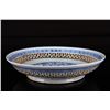 Image 2 : [CHINESE]A LATE 19TH CENTURY BLUE AND WHITE PORCELAIN HOLLOW OUT PLATE PAINTED WITH DRAGON AND CLOUD