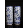 Image 3 : [CHINESE]A PAIR OF LATE 19TH CENTURY BLUE AND WHITE PORCELAIN POT PAINTED WITH CLOUD AND DRAGONS W:9