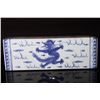 Image 1 : [CHINESE]A LATE 19TH CENTURY BLUE AND WHITE PORCELAIN PILLOW PAINTED WITH DRAGON AND CLOUDS L:15.2" 
