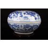 Image 1 : [CHINESE]A PAIR OF "DA QING GUANG XU NIAN ZHI" MARKED BLUE AND WHITE BOX PAINTED WITH DRAGONS  W:10.