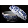 Image 4 : [CHINESE]A PAIR OF "DA QING GUANG XU NIAN ZHI" MARKED BLUE AND WHITE BOX PAINTED WITH DRAGONS  W:10.
