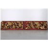 Image 1 : [CHINESE]A PAIR OF GILT WOOD CARVED WINDOW DECORATION WITH FLOWERS AND BIRDS L:15.25"  H:6"