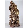 Image 3 : [CHINESE]A GILT WOOD CARVED STATUE OF MAITREYAS L:7" W:6.5" H:16.5"
