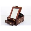 Image 1 : [CHINESE]A ROSEWOOD DRESSING BOX INLAID WITH BONES   L:5" W:6.5" H:3"