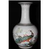 Image 1 : [CHINESE] A "ZHONGGUOJINGDEZHENZHI"MARKED FAMILLE ROSE PORCELAIN VASE PAINTED WITH FLOWERS AND BIRDS