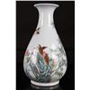 Image 1 : [CHINESE]A "DAQINGQIANLONGNIANZHI"MARKED FAMILLE ROSE VASE PAINTED WITH BIRDS, BAMBOO AND FLOWERS W: