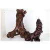 Image 1 : [CHINESE]A SET OF WOOD CARVED STATUES OF BODHIDHARMA (2 ITEMS) (MEASURED WITH THE LARGEST ITEM) L:18
