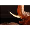 Image 2 : [CHINESE]A WOOD CARVED ELEPHANT WITH IVORY L:13.5" W:3.5" H:11.5" DISCLAIMER: This item is restricte