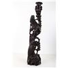 Image 2 : [CHINESE]A SET OF WOOD CARVED CANDLESTICK WITH CARPS AND BIRDS(3 ITEMS) (MEASURED WITH THE LARGEST I