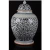 Image 1 : [CHINESE]A MING DYNASTY STYLED BLUE AND WHITE JAR PAINTED WITH TWINE PATTERNS W:7" H:11.25"