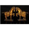 Image 1 : [CHINESE]A PAIR OF GILT WOOD CARVED HORSES