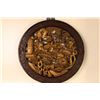 Image 1 : [CHINESE]A GILT WOOD CARVED WINDOW DECORATION WITH FIGURES W:18.5"