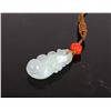 Image 3 : [CHINESE]A SET OF JADE CARVED BANGLE AND PENDANT (2 ITEMS) W:2.25"