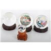 Image 1 : [CHINESE]A SET OF CRYSTAL INSIDE PAINTING ORNAMENTS (4 ITEMS) W:4.25