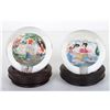 Image 2 : [CHINESE]A SET OF CRYSTAL INSIDE PAINTING ORNAMENTS (4 ITEMS) W:4.25