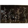 Image 2 : [CHINESE]A WOOD CARVED WALL SCREEN WITH THE MOTHER OF PEARL (8 ITEMS) (MEASURED WITH  EACH PANEL)