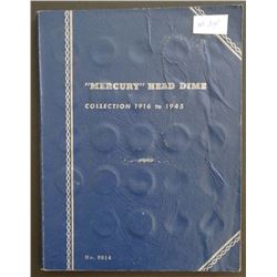 Mercury dime set, 1916-1945, missing only 9 coins