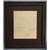 Image 2 : Will James, Mustangs,  pen & ink, 9" x 8", framed, inscribed "He'd set "trail traps"- they got wise 