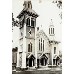 WALKER EVANS, (American, 1903-1975), UNTITLED (NEW ENGLAND CHURCH), signed "Walker Evans" in blac...