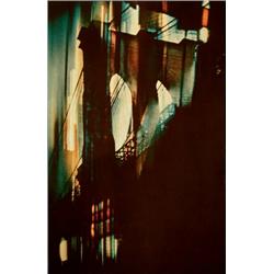 GORDON PARKS, (American, b. 1912), THE BRIDGE, NEW YORK, Cibachrome print adhered, to board with ...