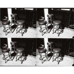 ANDY WARHOL, (American, 1928-1987), UNTITLED, 4 stitched gelatin silver prints, hinged to black m...